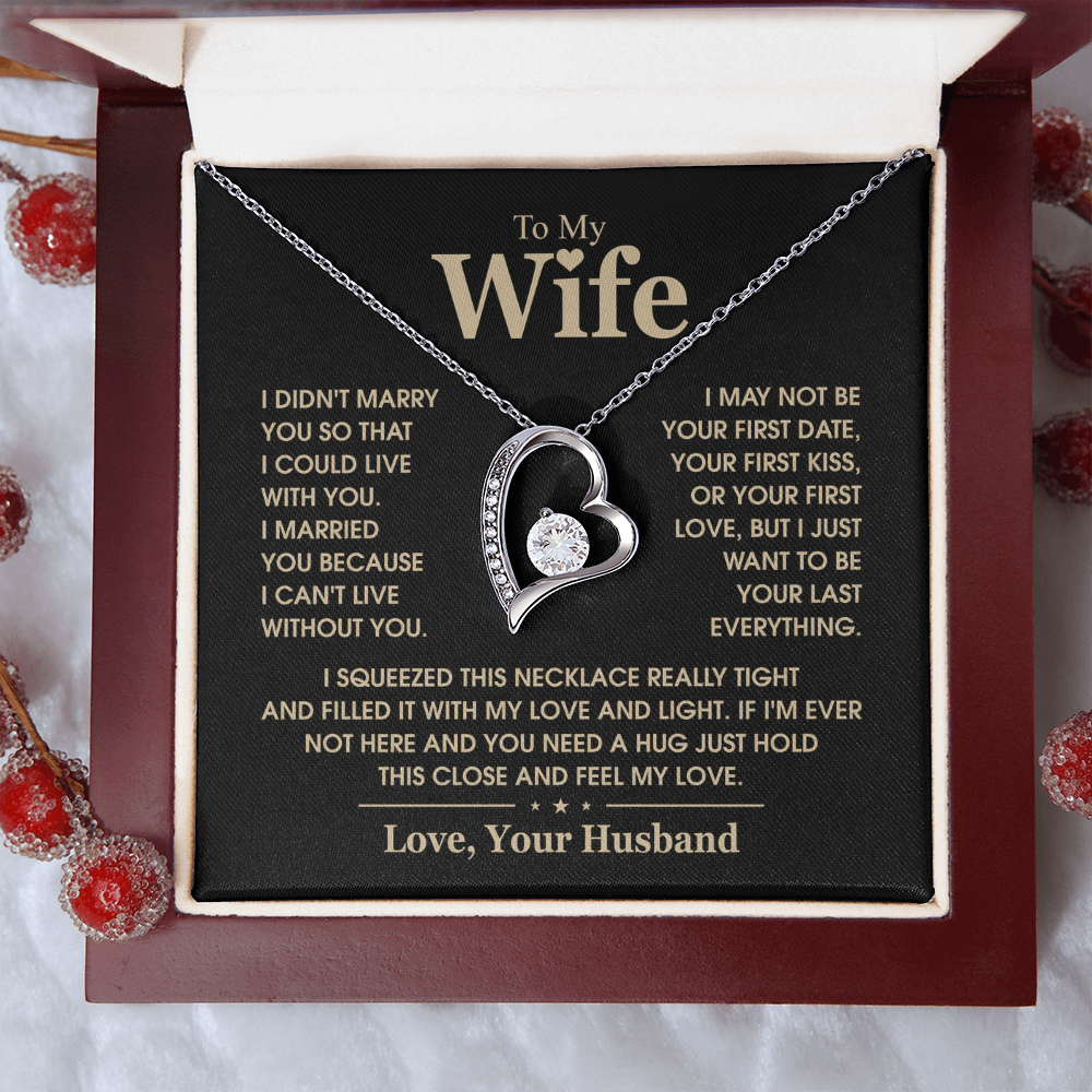 To My Wife – Beautiful Love Message Necklace from Husband