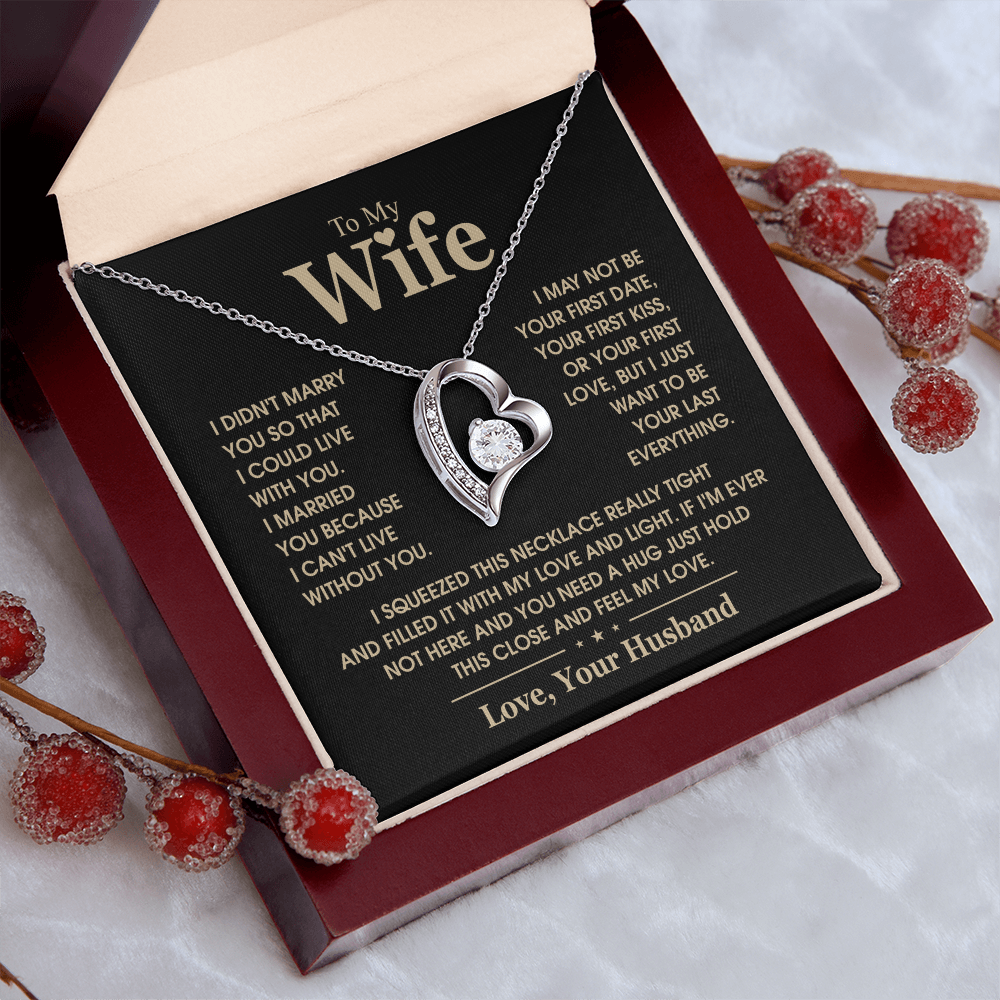 To My Wife – Beautiful Love Message Necklace from Husband
