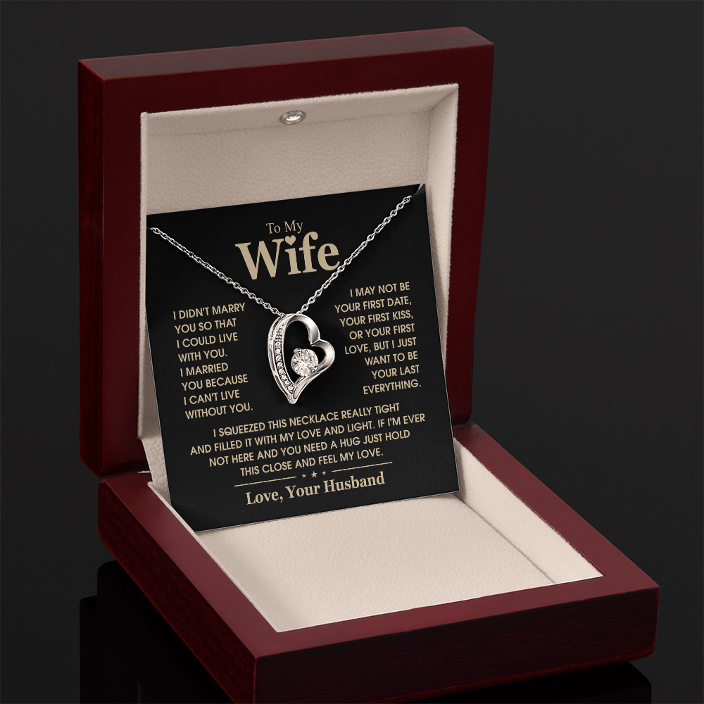 To My Wife – Beautiful Love Message Necklace from Husband