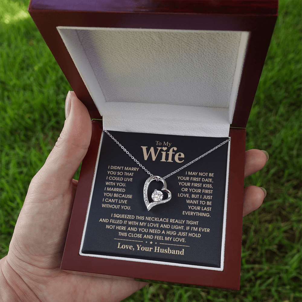 To My Wife – Beautiful Love Message Necklace from Husband