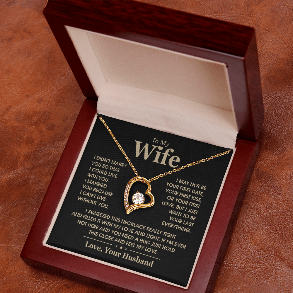 To My Wife – Beautiful Love Message Necklace from Husband