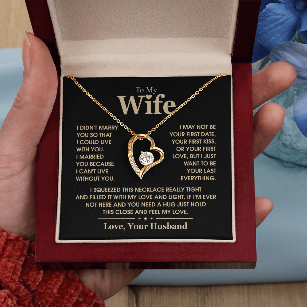 To My Wife – Beautiful Love Message Necklace from Husband