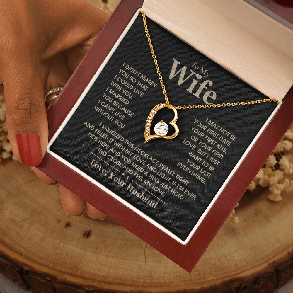 To My Wife – Beautiful Love Message Necklace from Husband