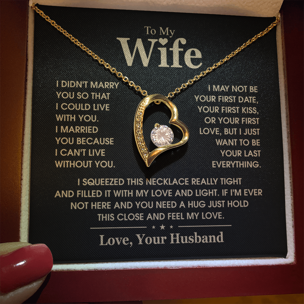 To My Wife – Beautiful Love Message Necklace from Husband