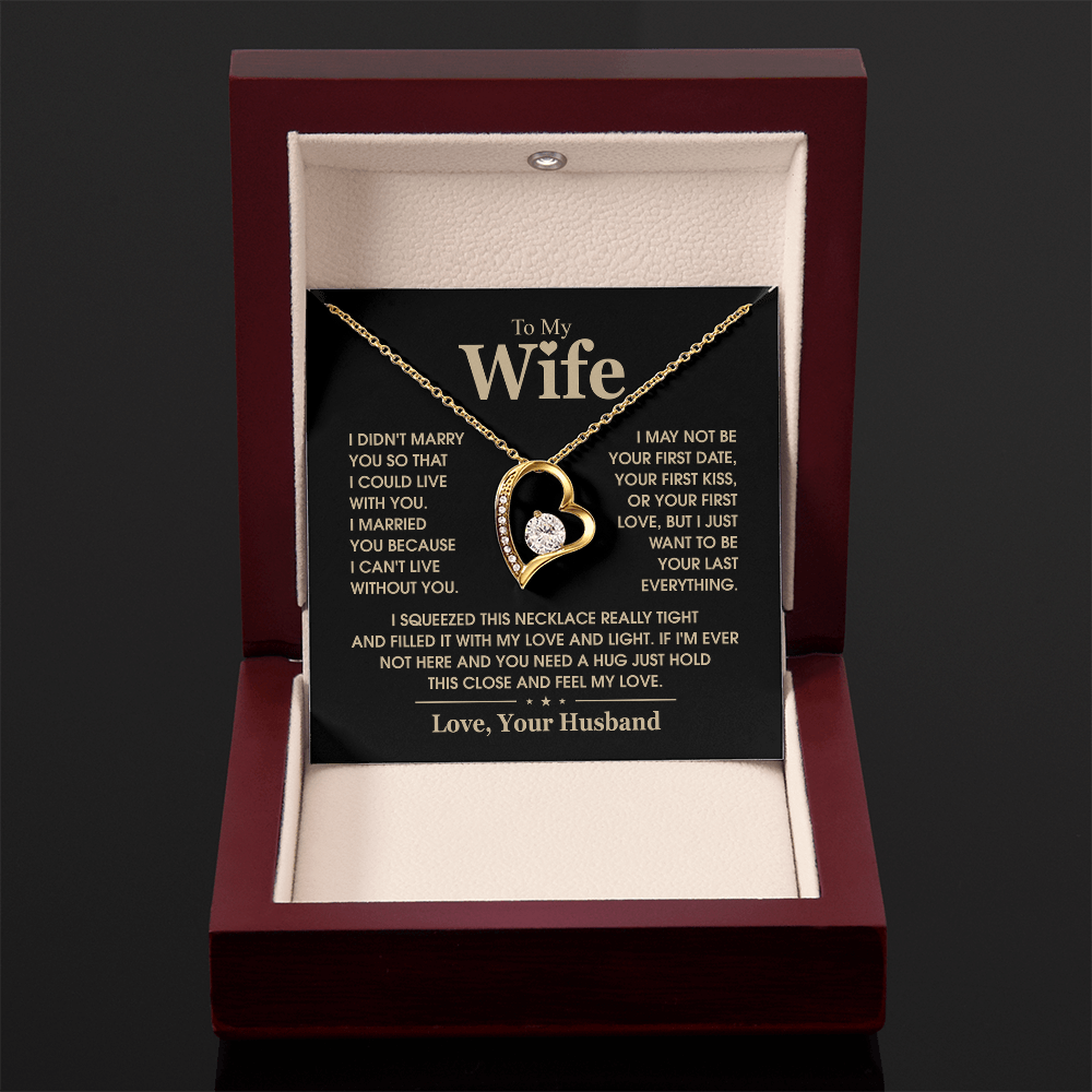 To My Wife – Beautiful Love Message Necklace from Husband