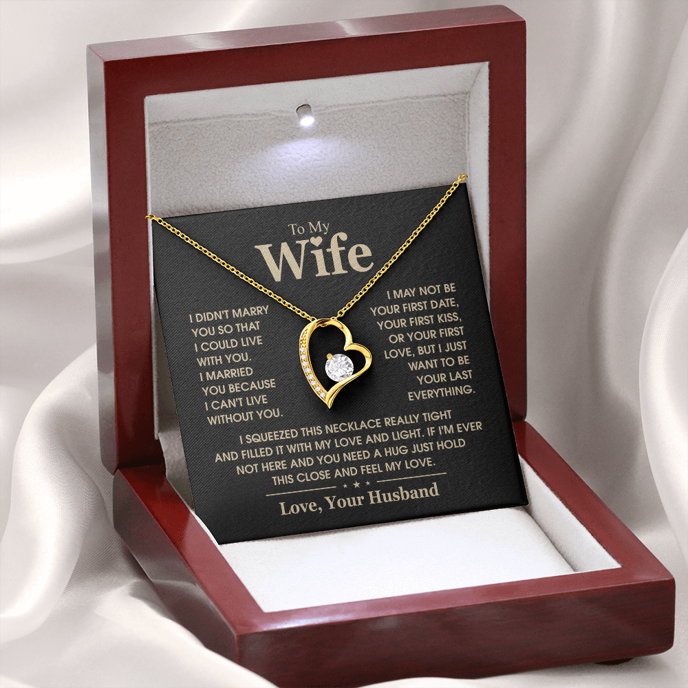 To My Wife – Beautiful Love Message Necklace from Husband