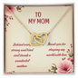 To My Mom" Interlocking Hearts Necklace — Elegant Mother's Day Gift