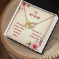 To My Mom" Interlocking Hearts Necklace — Elegant Mother's Day Gift