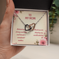 To My Mom" Interlocking Hearts Necklace — Elegant Mother's Day Gift