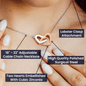 To My Mom" Interlocking Hearts Necklace — Elegant Mother's Day Gift