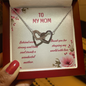 To My Mom" Interlocking Hearts Necklace — Elegant Mother's Day Gift