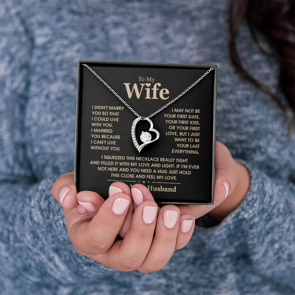 To My Wife – Beautiful Love Message Necklace from Husband