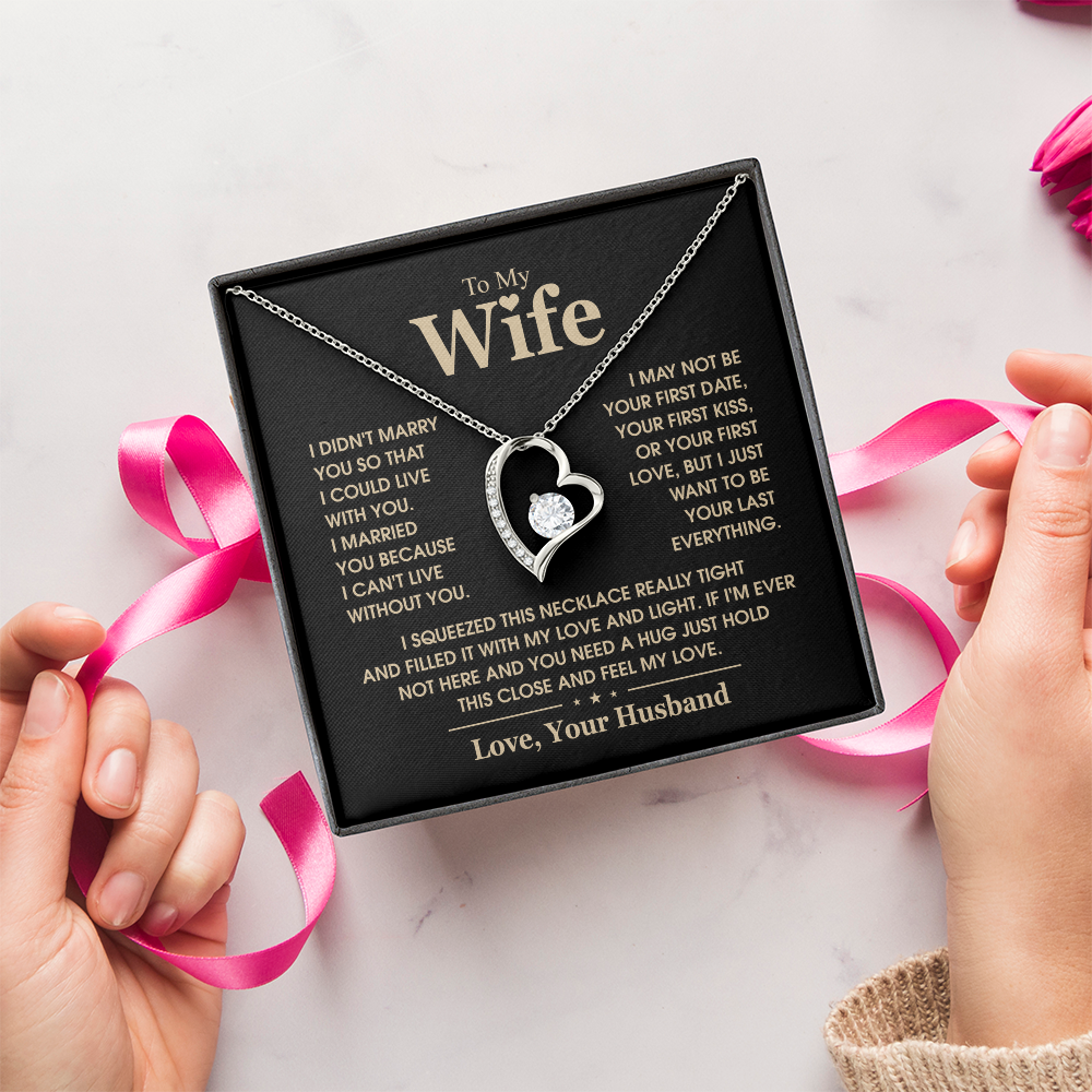 To My Wife – Beautiful Love Message Necklace from Husband