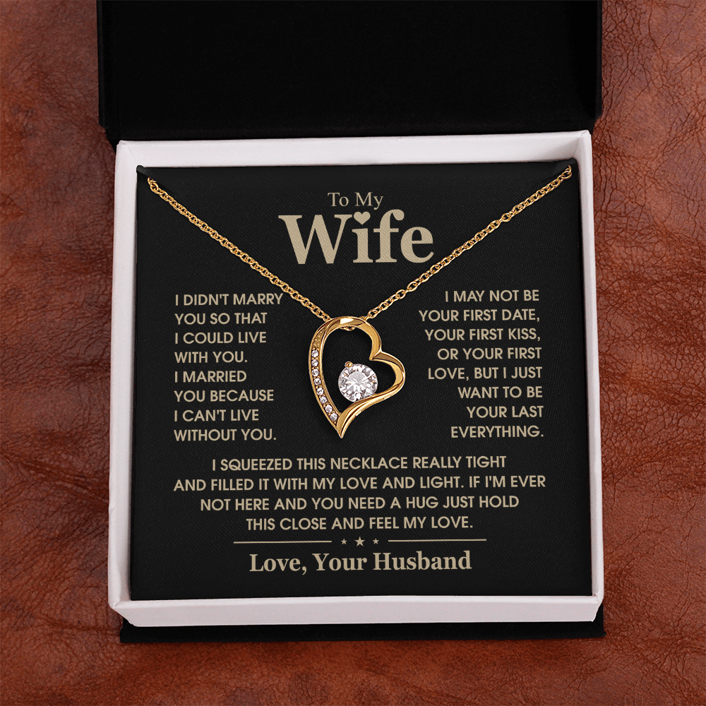 To My Wife – Beautiful Love Message Necklace from Husband