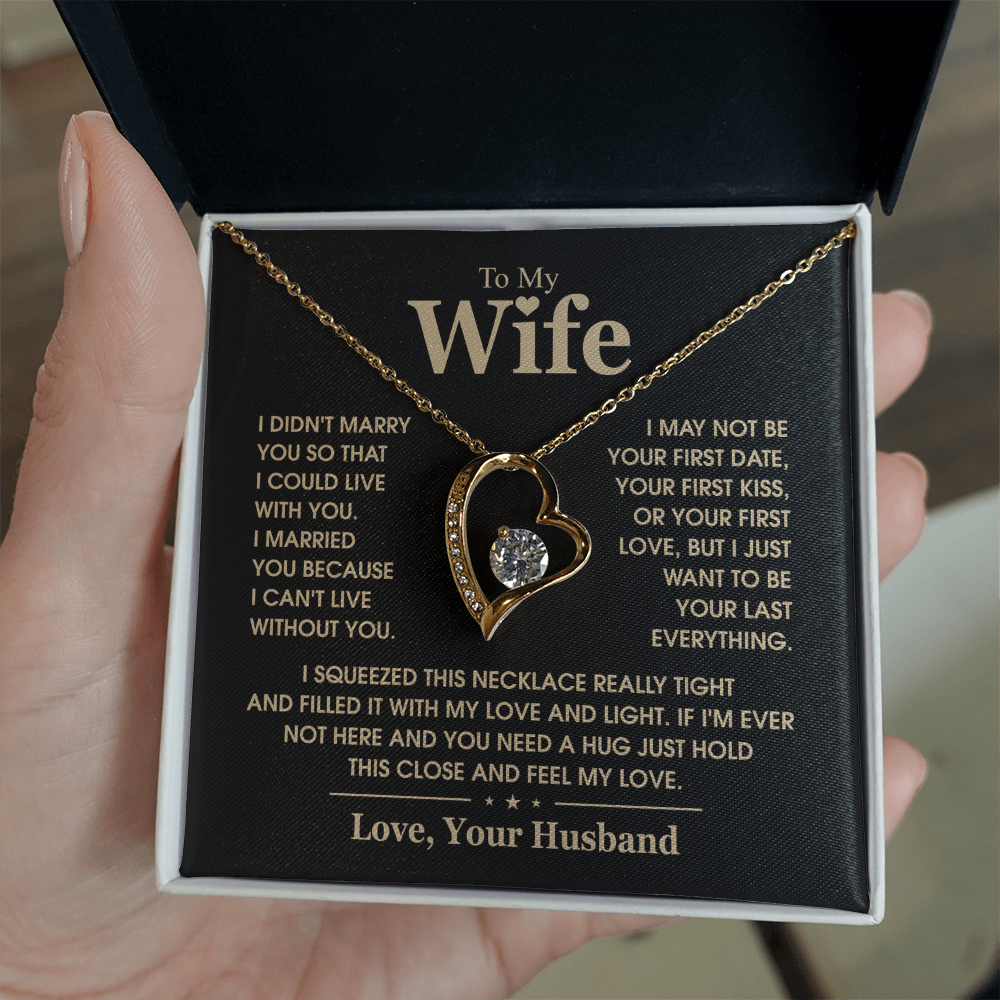 To My Wife – Beautiful Love Message Necklace from Husband