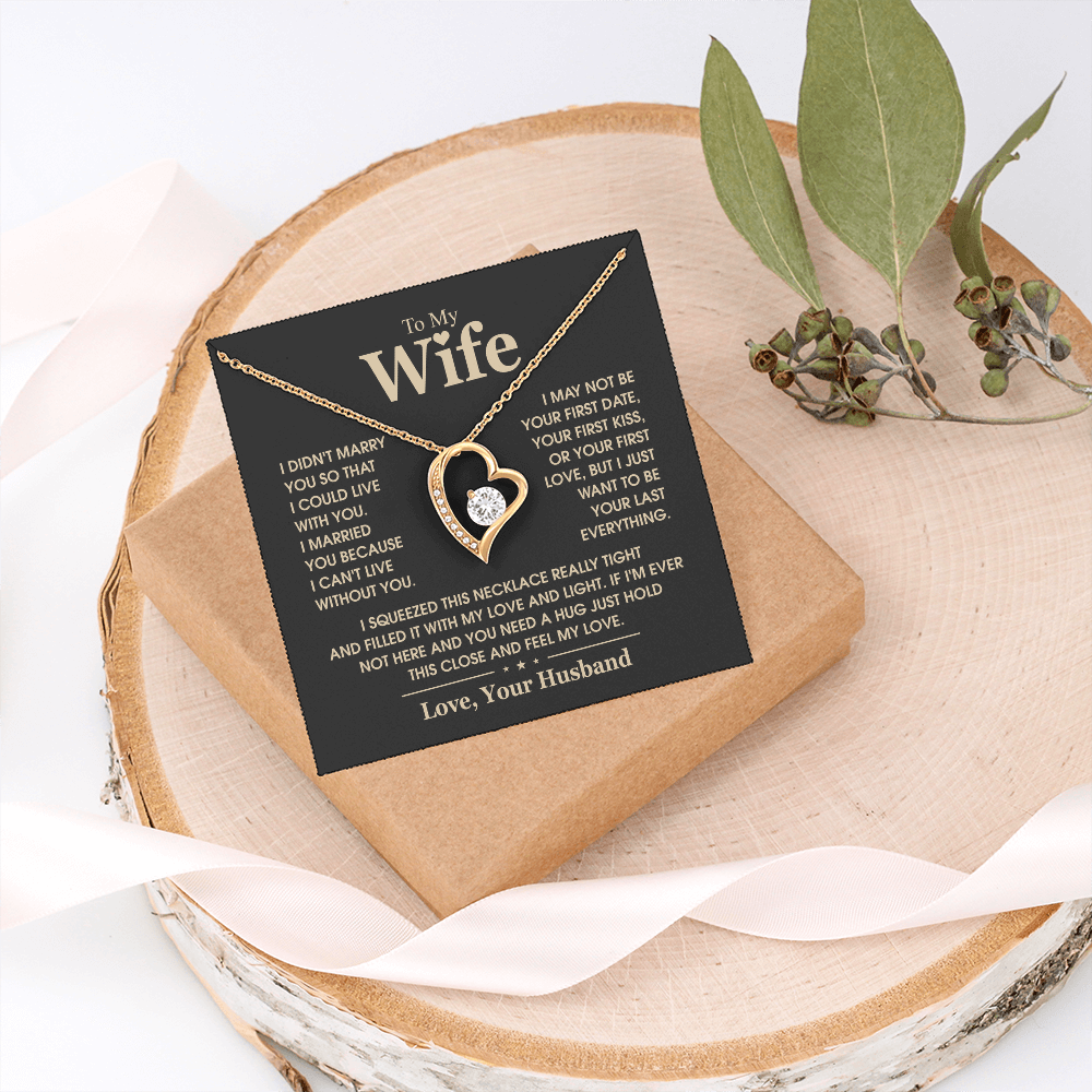 To My Wife – Beautiful Love Message Necklace from Husband