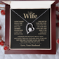 To My Wife – Beautiful Love Message Necklace from Husband
