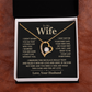 To My Wife – Beautiful Love Message Necklace from Husband